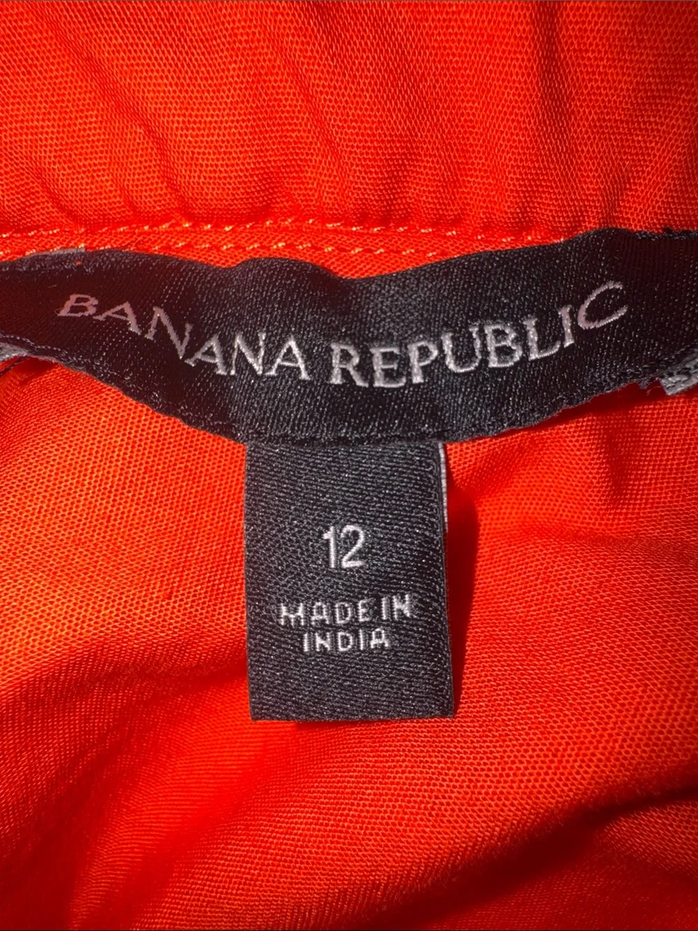 Banana Republic Orange Lace A-Line Skirt